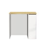 Hanah Home Sa1-Wk Armario de Baño, 93.5cm Ancho, 88.3cm Alto, 60cm Fondo, Nogal y Blanco, Tablero de Partículas Melamina